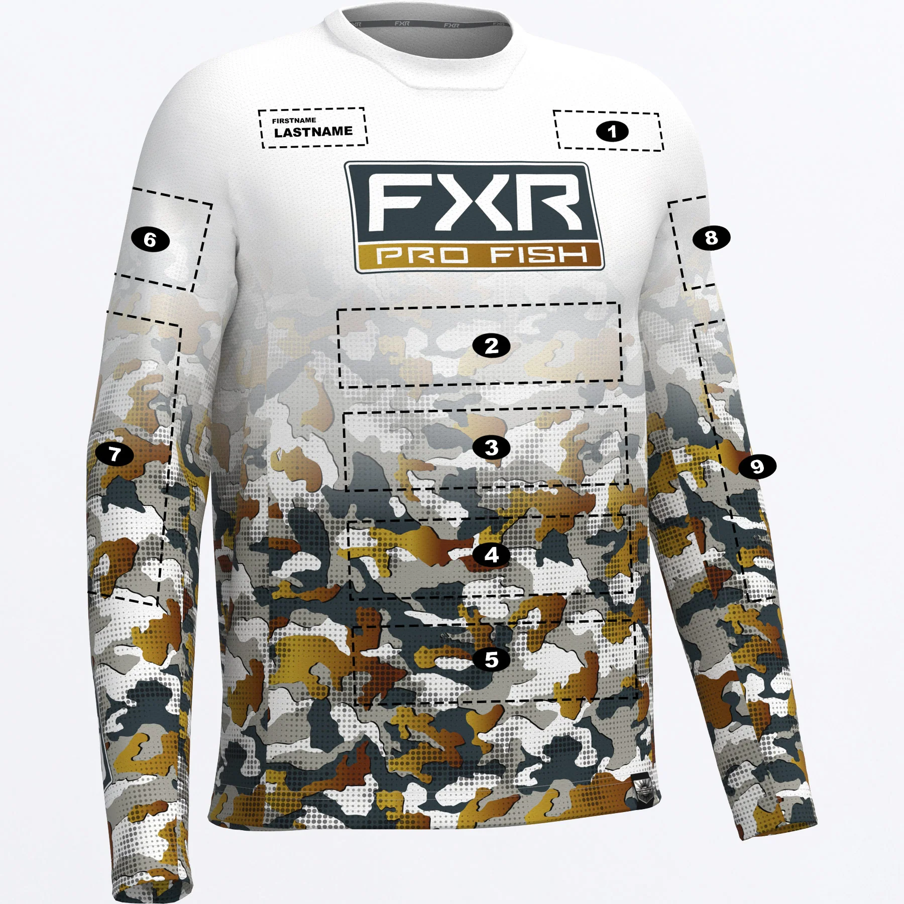 Men's Custom Derby Drift Camo Air UPF Longsleeve - Image 8